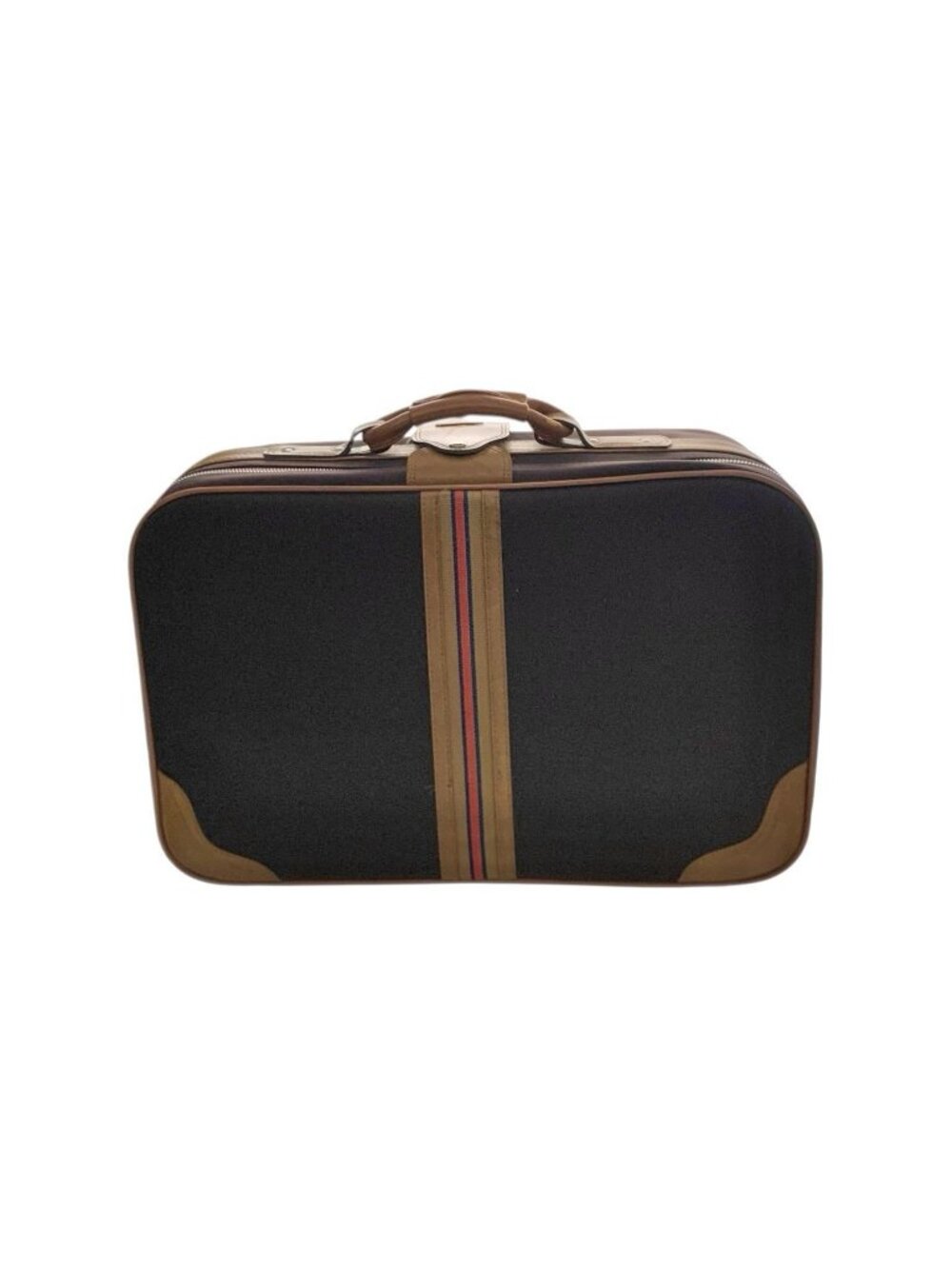 Luggage Bravo Carry On Travel Bag Brown Suitcase Vintage Retro MCM Style